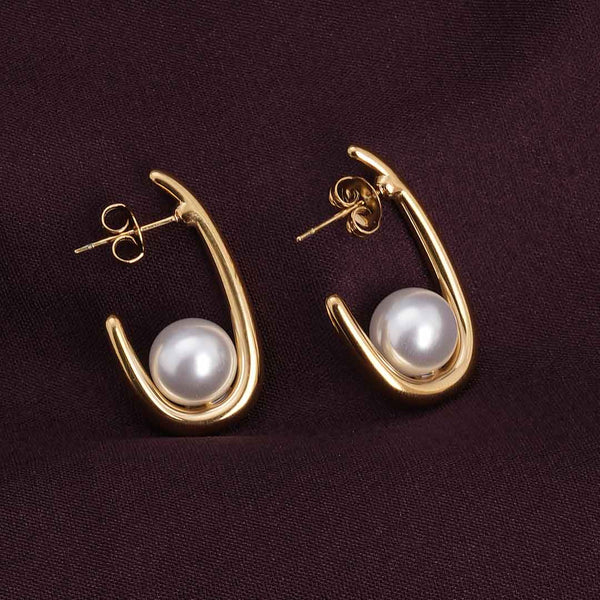 Pearl Elegance Hoop Earrings