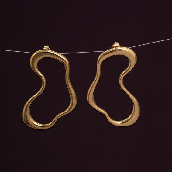 Ball Half Hoop Earrings