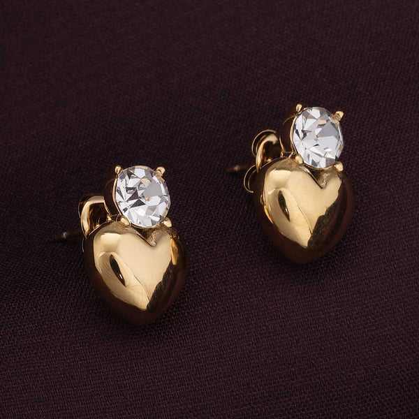 Heart Shape Single Stone Drop earrings