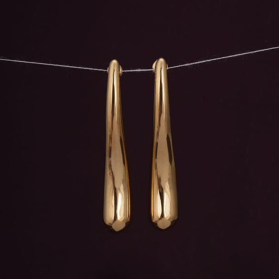 Long Gold Drop Earrings