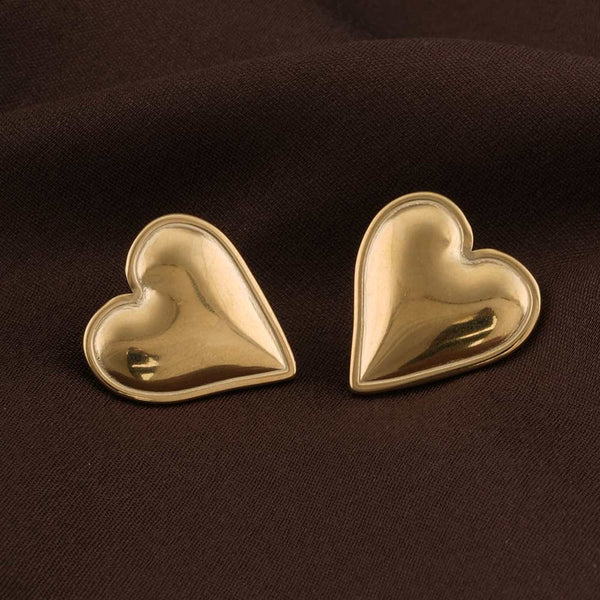 Minimal Heart Stud Earrings