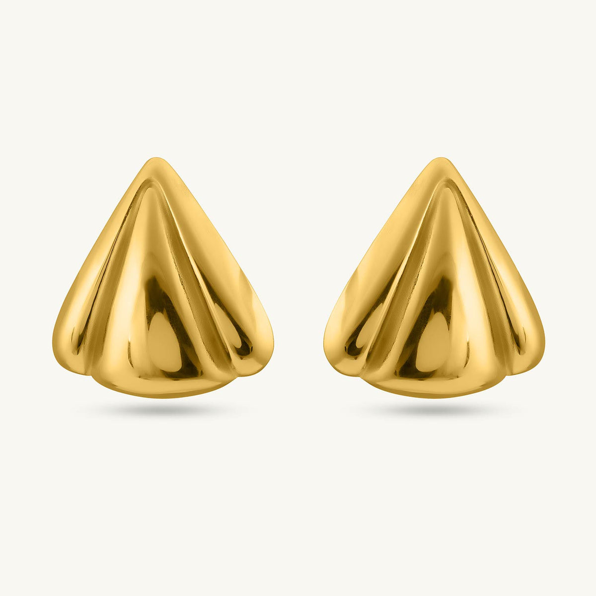Golden Triangle Stud Earrings
