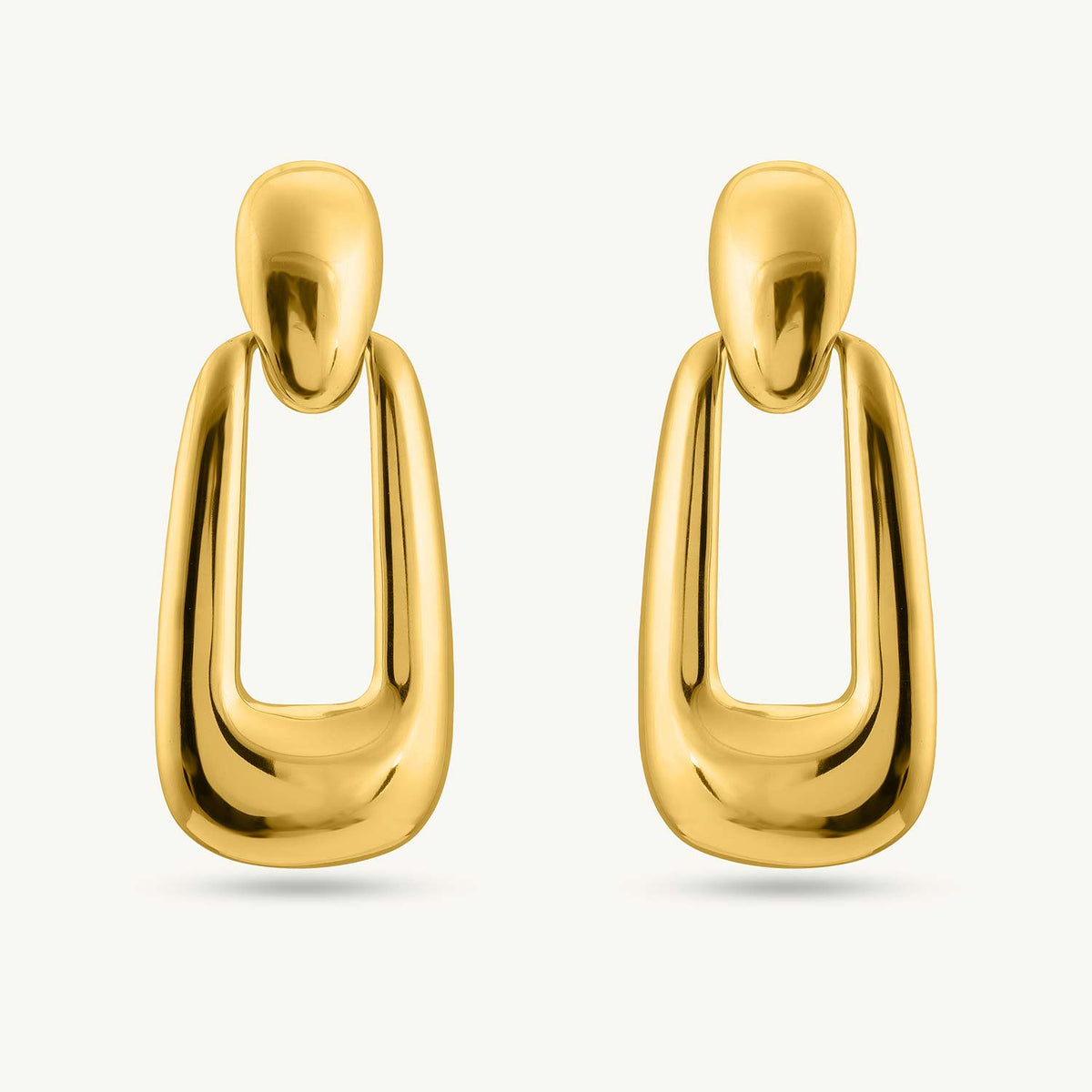 Rectangle Buckle Dangle Earrings