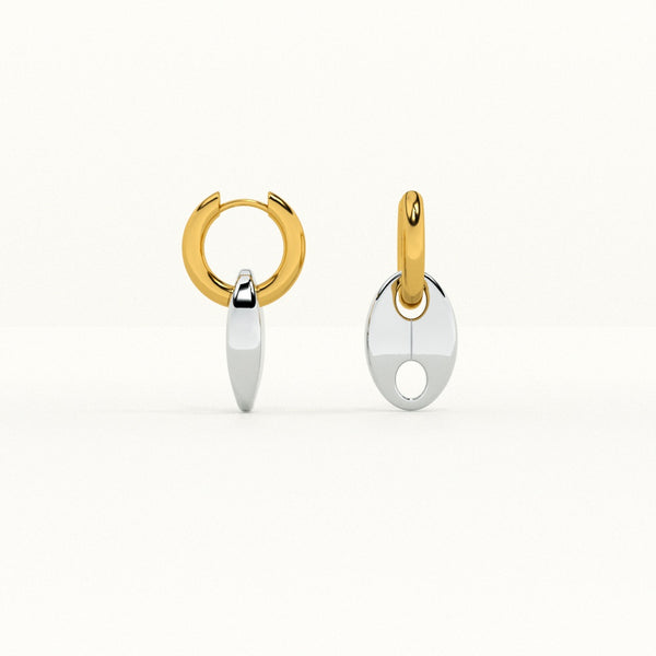 Multimetal Linked Drop Earrings