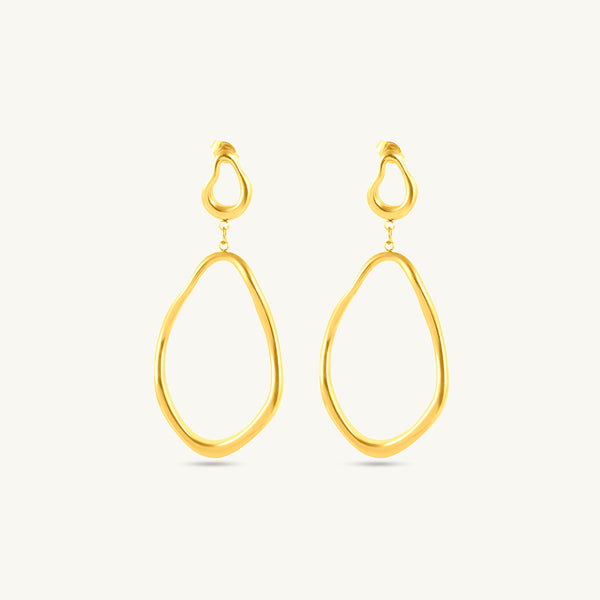 Wavy Loop Drop Earrings