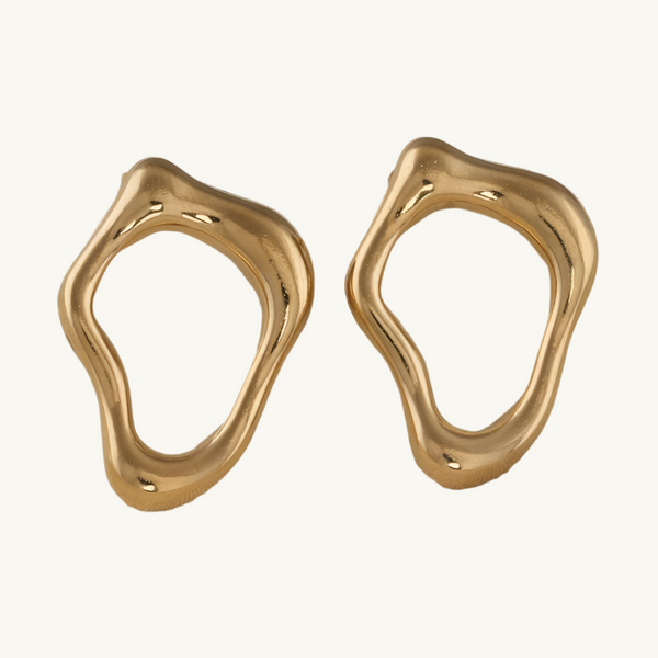 Irregular Wave Stud Earrings