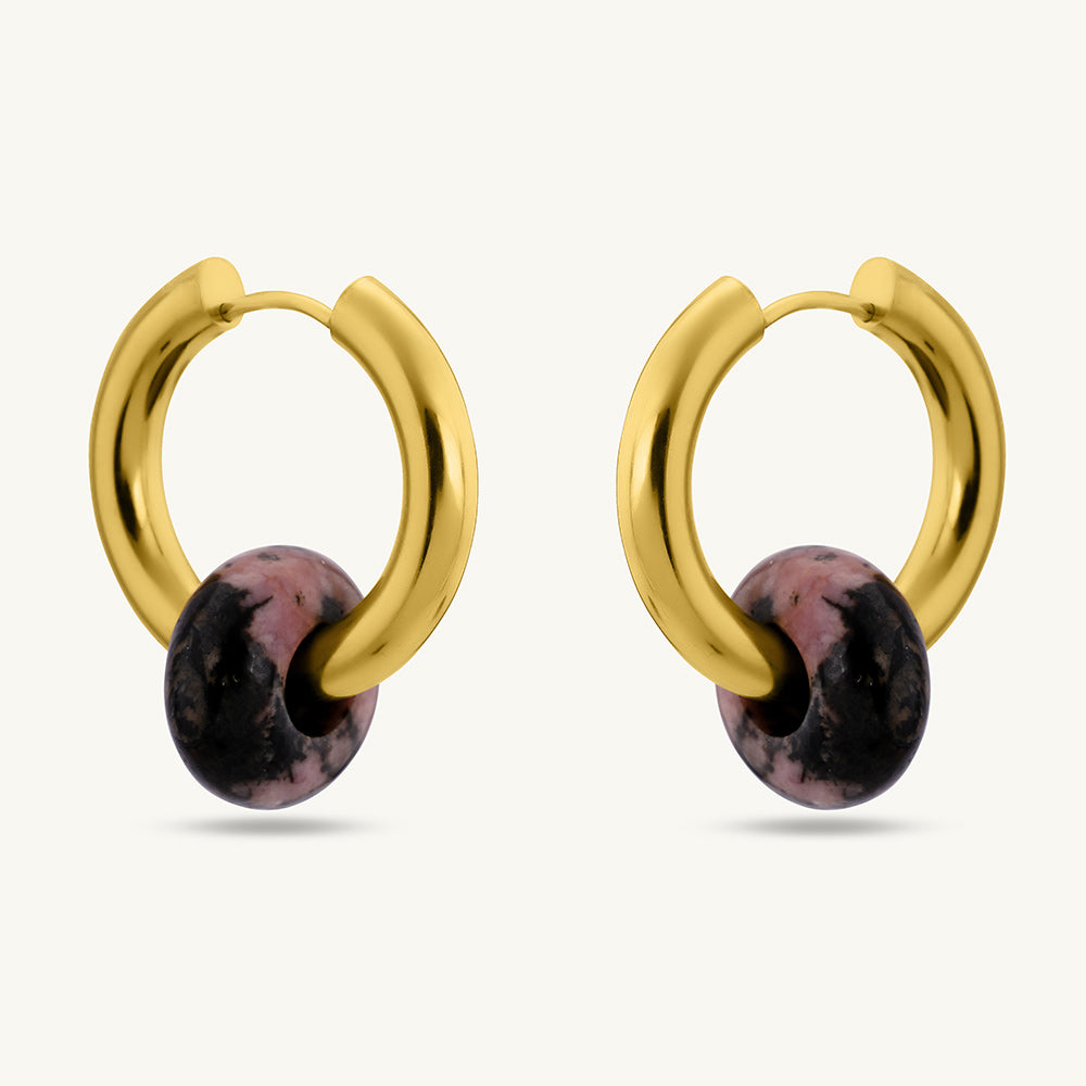 Brown Acrylic Hoop Earrings
