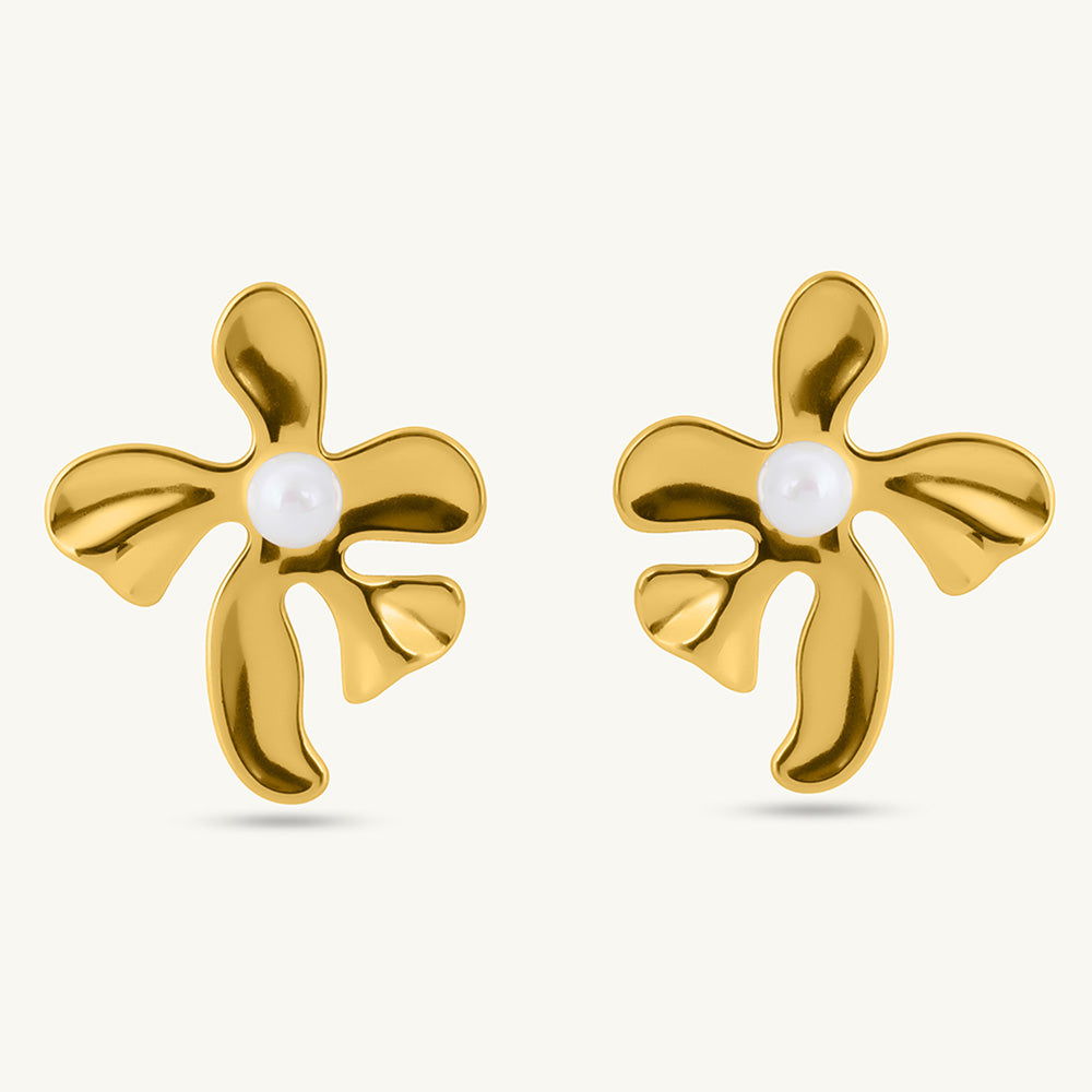 Flower Pearl Earrings