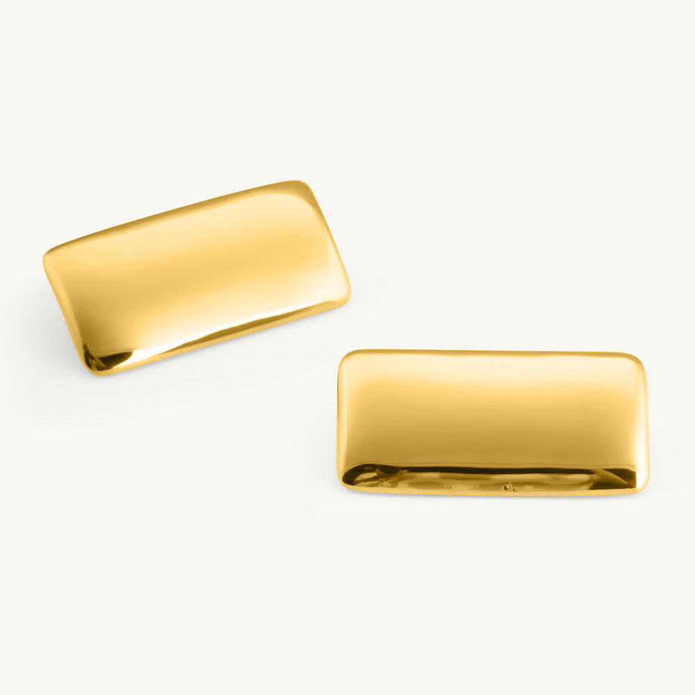 Vintage Gold Bar Stud Earrings