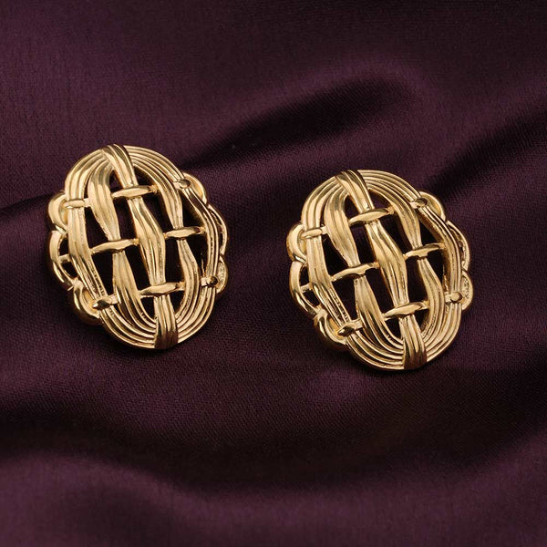 Golden Web Stud Earrings