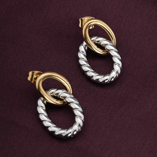 Two-Tone Linked Earrings