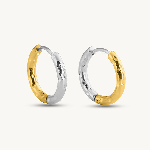 Two-Tone Hoop Earrings