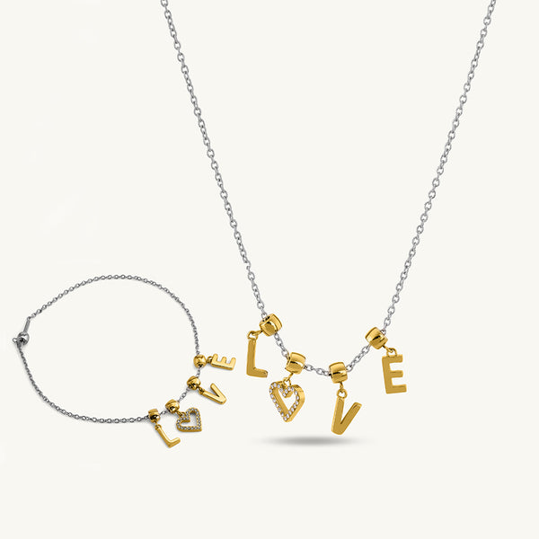 Love Gold Jewelry Set