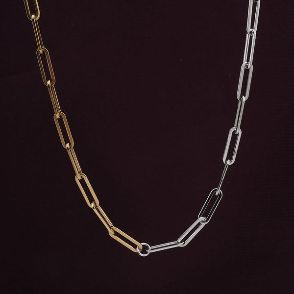 Mixed Meta Chain Link Necklace