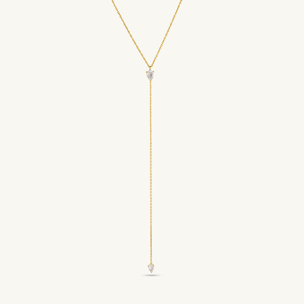 Twin Twinkle Gold Necklace