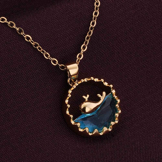 Gold Whale Pendent Necklace