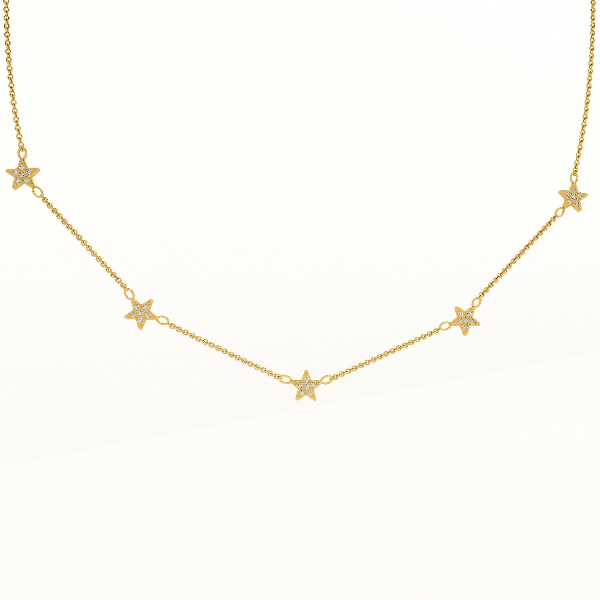 Gold Star Pendent Necklace