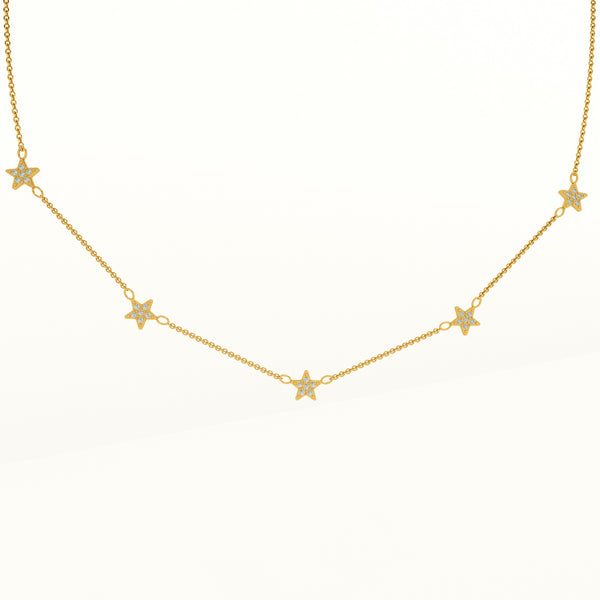 Gold Star Pendent Necklace