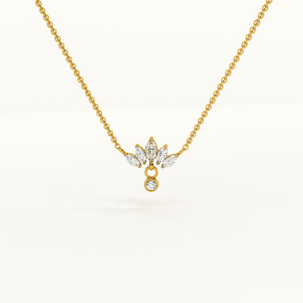 Floral Fantasy Gold Necklace