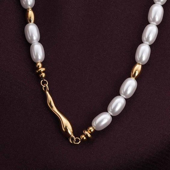 Natural Pearl Gold Necklace