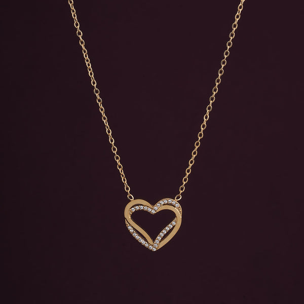 Dizzle Heart Gold Necklace