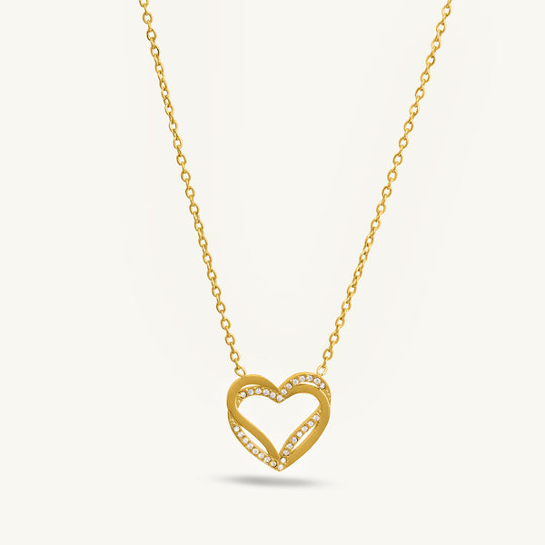 Dizzle Heart Gold Necklace