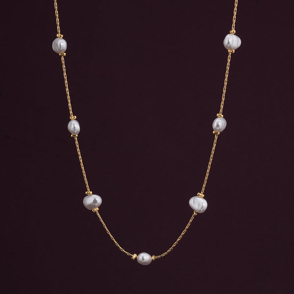 Pearl Perfection Gold Chain Necklace