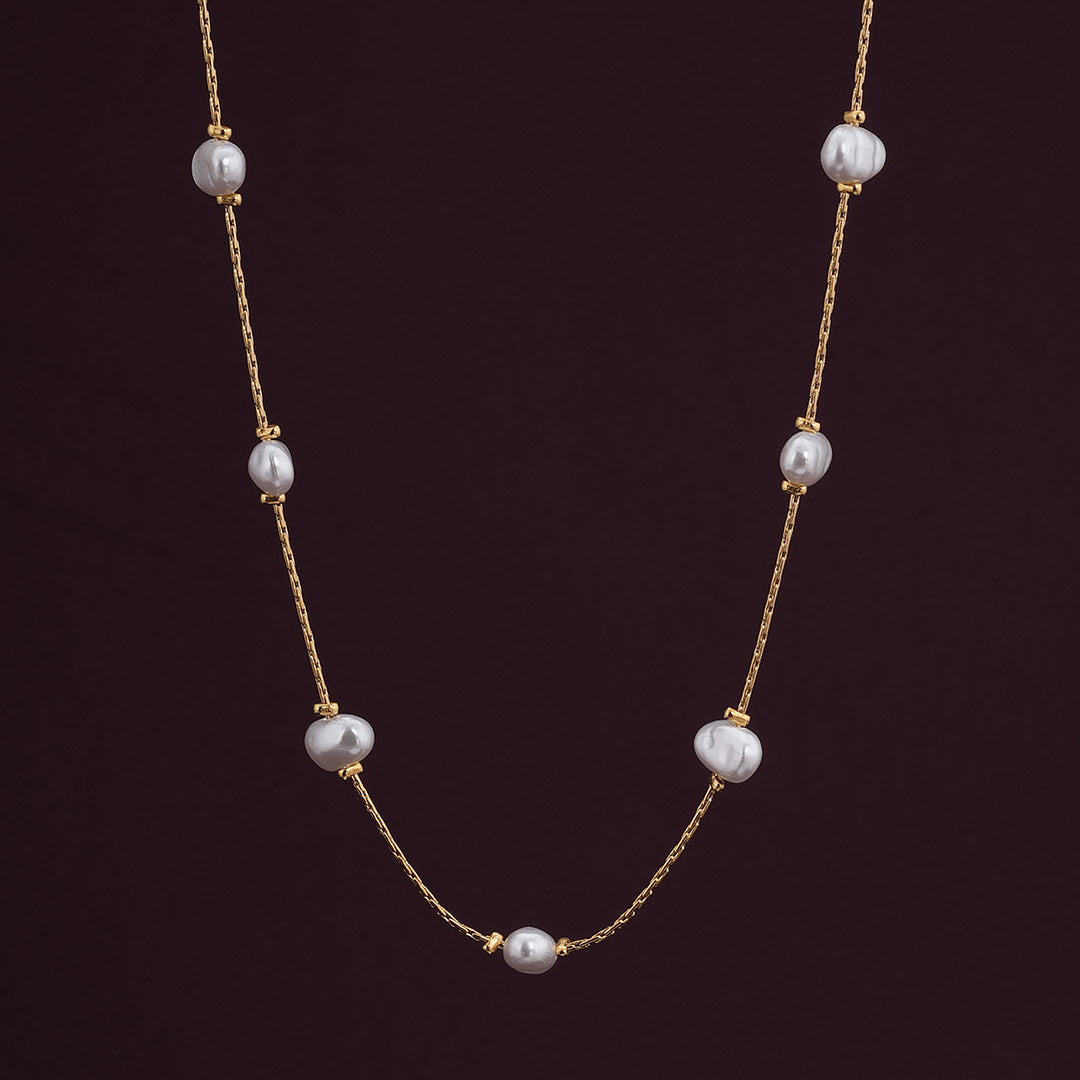 Pearl Perfection Gold Chain Necklace