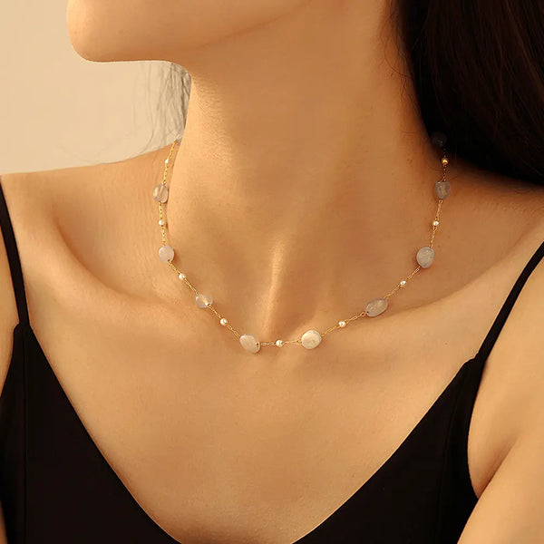 Bead Pearl Gold Necklace