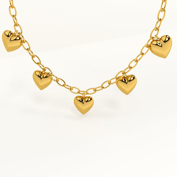 Chunky Heart Chain Necklace