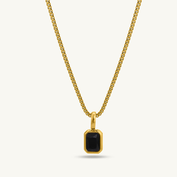 Graceful Black Stone Pendant