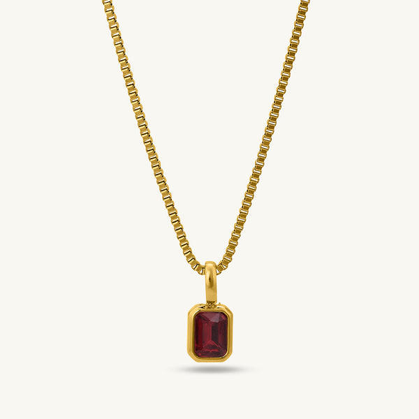 Graceful Deep Red Stone Pendant