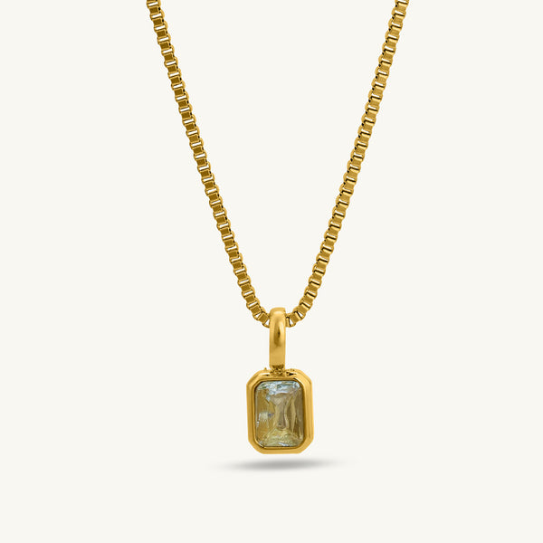 Graceful Light Yellow Stone Pendant