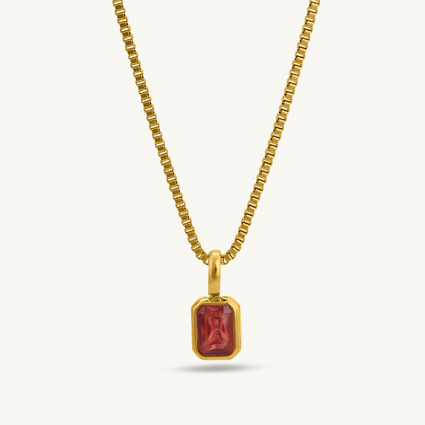 Graceful Vermilion Red Stone Pendant