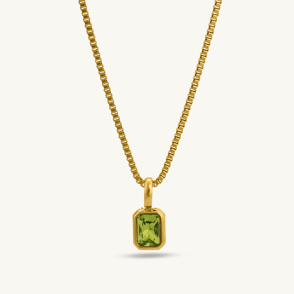 Graceful Green Tourmaline Stone Pendant