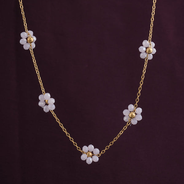 Gold Flower Chain Necklace