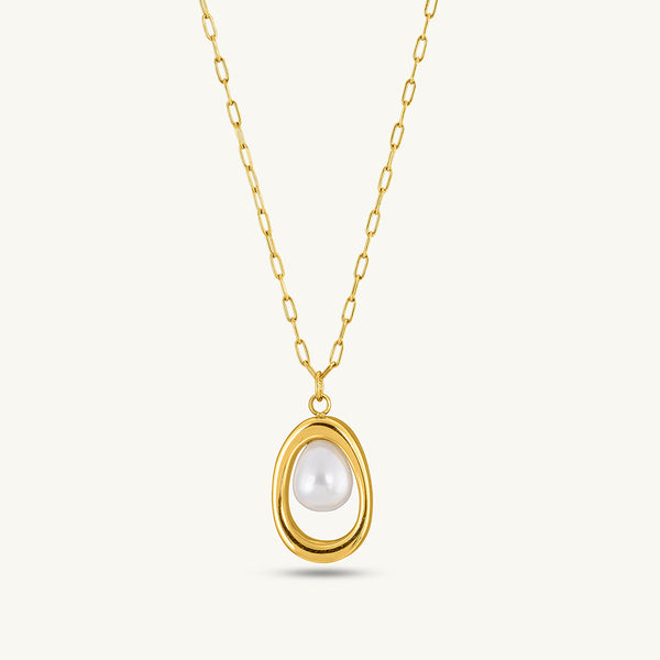 Dainty Pearl Pendant Necklace