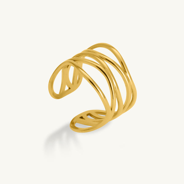 Layered Opening Gold Ring