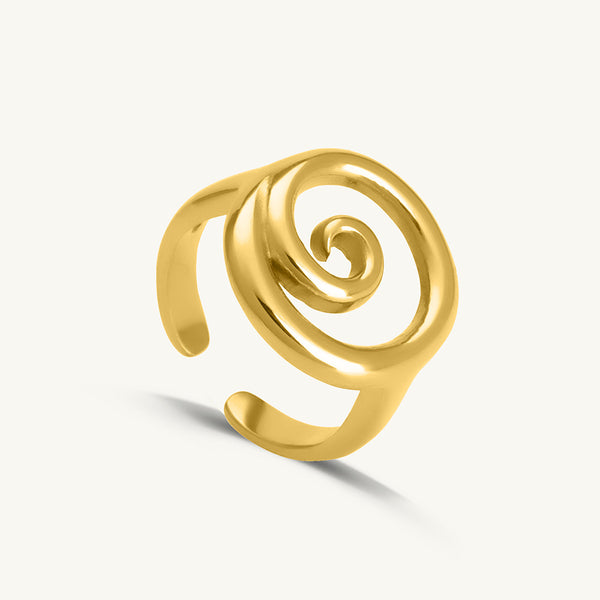 Swirling Symphony Gold Ring