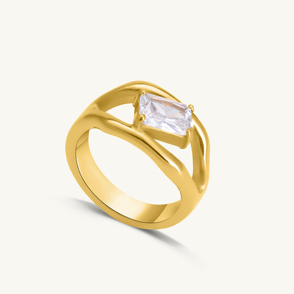 Zirconia Bold Stone Ring