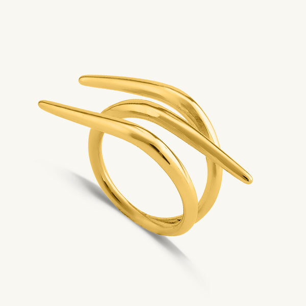 Statement WhirlWind Gold Ring