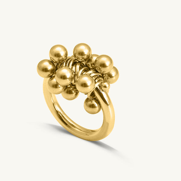 Gold Beads Harmony Ring