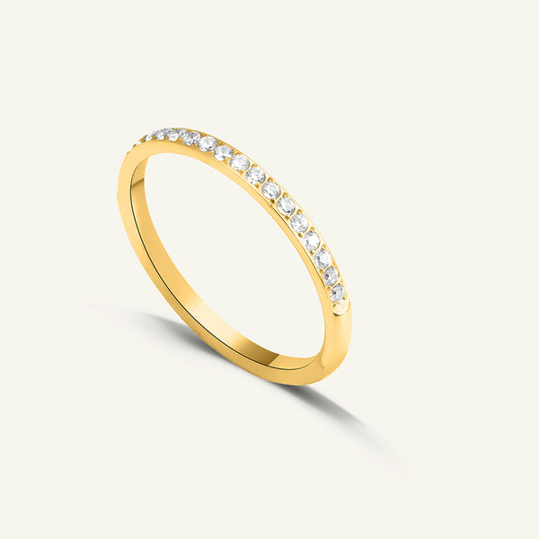 Sparkling Serenity Gold Ring