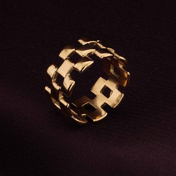 Cubed Curiosity Gold Ring