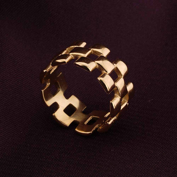 Cubed Curiosity Gold Ring