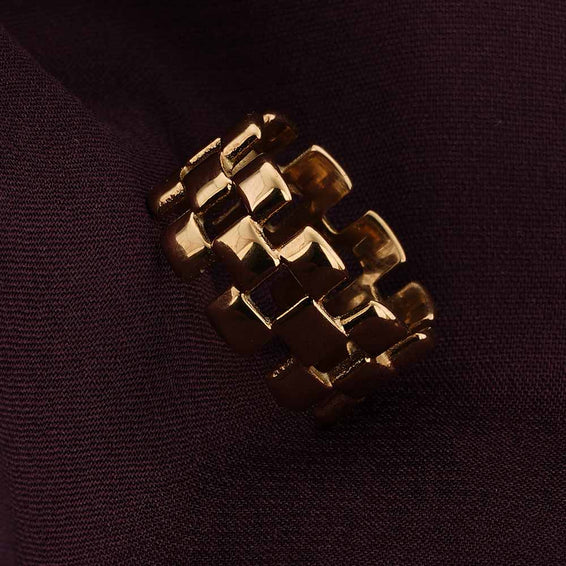 Cubed Curiosity Gold Ring