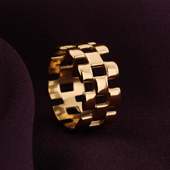 Cubed Curiosity Gold Ring