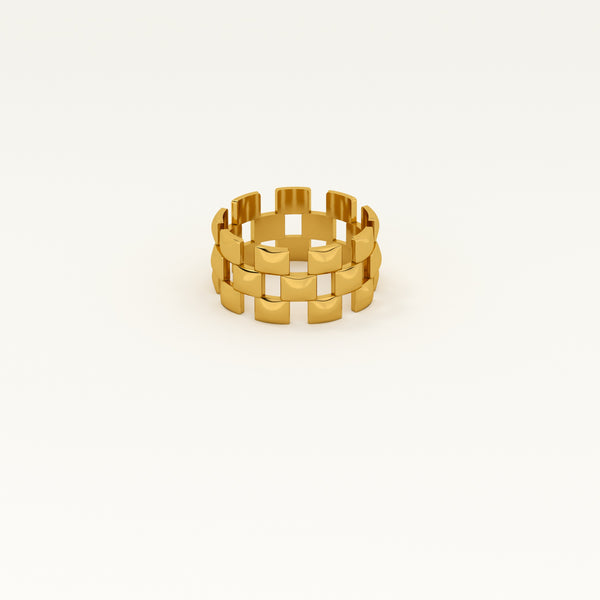 Cubed Curiosity Gold Ring