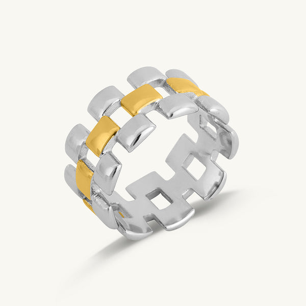 Cubist Chic Multi-coloured Ring