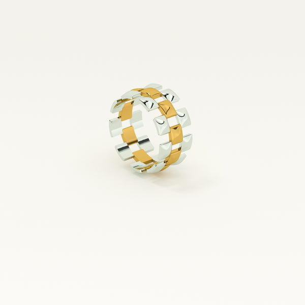 Cubist Chic Multi-coloured Ring